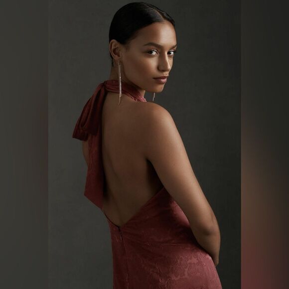 FAME AND PARTNERS CHRISLEY JACQUARD HALTER DRESS - Picture 4 of 4